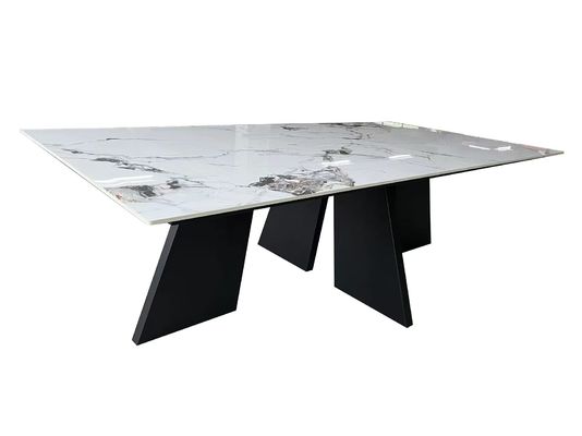 Contemporary Ceramic Extendable Dining Table Customized 3000*1200mm