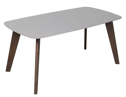 Modern Ceramic Top Dining Table With Wooden Leg Knock Down Fixed Type 1600*850mm For Home