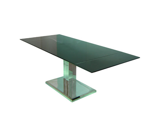 Modern Extension Dining Table Black 2m Length With Stainless Steel Frame