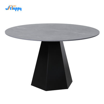 1200*720mm Size Modern Circle Dining Table High Durability Modern Black Round Dining Table