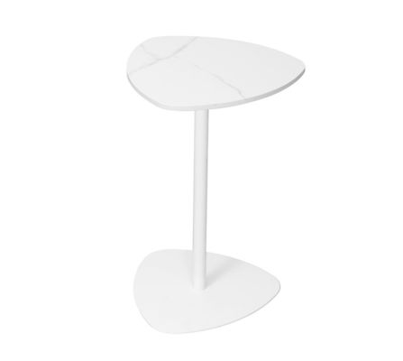 Multi Functional Porcelain Side Table 400mm Diameter White Ceramic End Table For Home Use