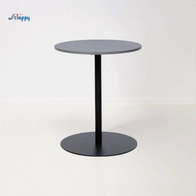 Round Ceramic Side Table No Shaking Metal Base 380*450mm Size For Dining Room