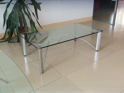 Modern Style Rectangular Glass Coffee Table Stable Structure 1200*700*380mm For Home Furniture