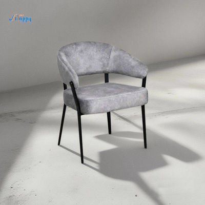 Elegant Upholstered Dining Room Chairs Durable Grey Fabric Dining Chairs
