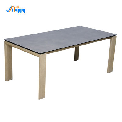 900mm Width Ceramic Effect Dining Table Scratches Resistant For Restaurants Use