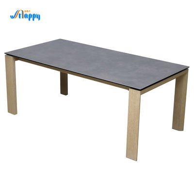 900mm Width Ceramic Effect Dining Table Scratches Resistant For Restaurants Use