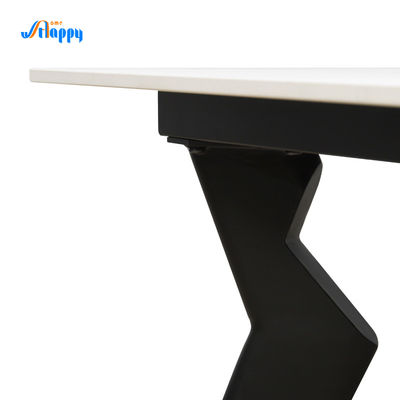 Fashionable Ceramic Top Dining Table Easy Installation Heat Resistant