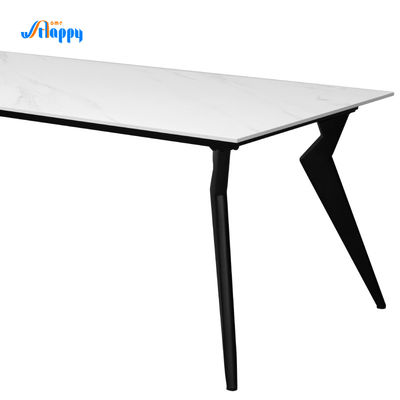 Fashionable Ceramic Top Dining Table Easy Installation Heat Resistant