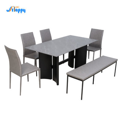 1650*850mm Ceramic Top Dining Table Easy Assemble High Strength