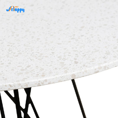 Indoor Contemporary Ceramic Dining Tables 900mm Dia Space Saving