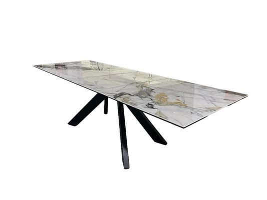 1800*1000mm Extendable Ceramic Dining Table Elegant Ceramic Extending Table