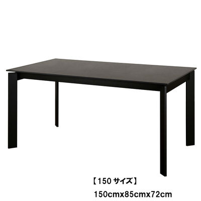 1500*850mm Marble Ceramic Dining Table Modern Ceramic Dining Table With Black Metal Base