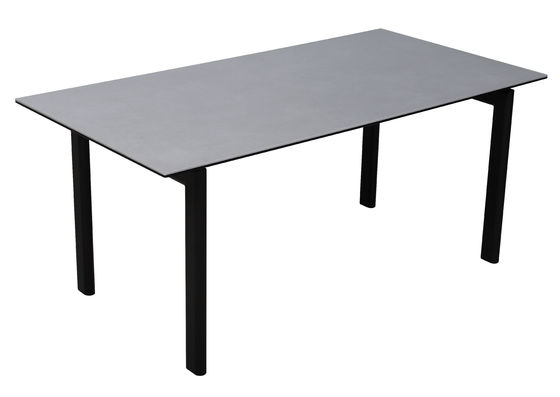 1650*850mm Ceramic Dining Room Table Solid Grey With Metal Frame