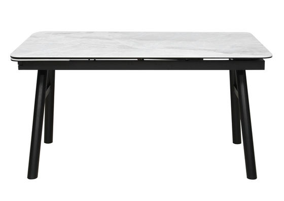 High Stability Extendable Grey Dining Table Retractable Dining Room Table 850mm Width