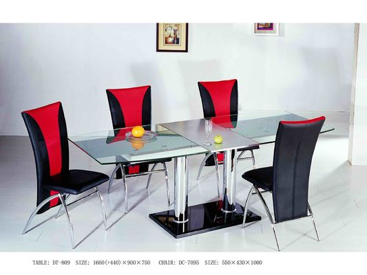 1660*900mm Extendable Dining Table Wear Resistant With Iron Frame