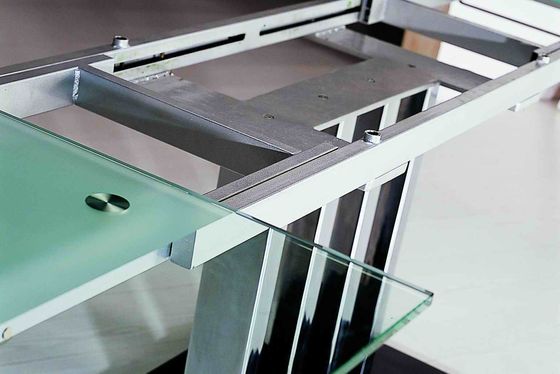 2100mm Length Extendable Dining Table Frosted With Contemporary Design