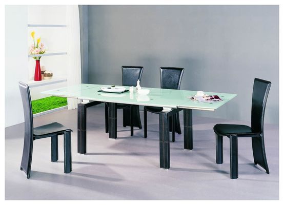 White Contemporary Extendable Dining Table Modern Extension Dining Table 90cm Width For Home