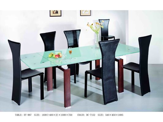 White Contemporary Extendable Dining Table Modern Extension Dining Table 90cm Width For Home