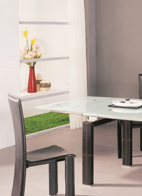 White Contemporary Extendable Dining Table Modern Extension Dining Table 90cm Width For Home