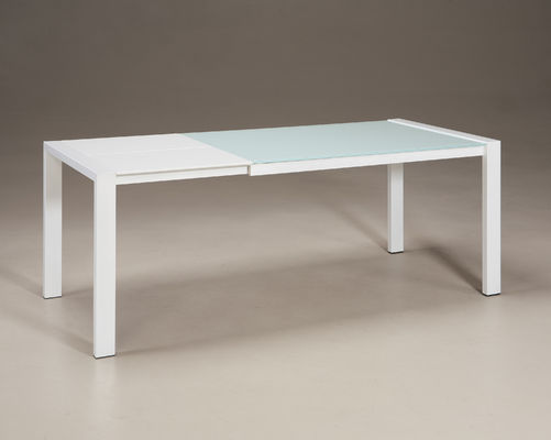 Practical Retractable Dining Table Modern Expandable Dining Table 90cm Width For Showroom