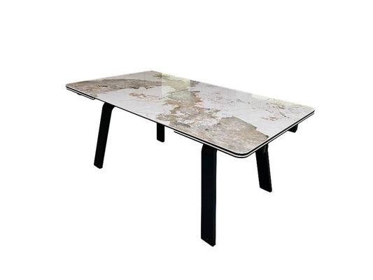 Ceramic Extendable Dining Table Tempered For Home Small Spaces