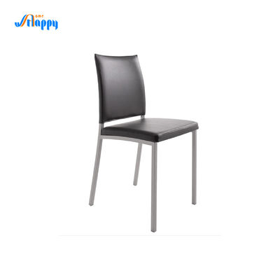 Wear Resistant Contemporary Dining Chairs Sleek Leather Dining Chairs Comfortable With Legs