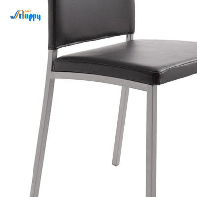 Wear Resistant Contemporary Dining Chairs Sleek Leather Dining Chairs Comfortable With Legs