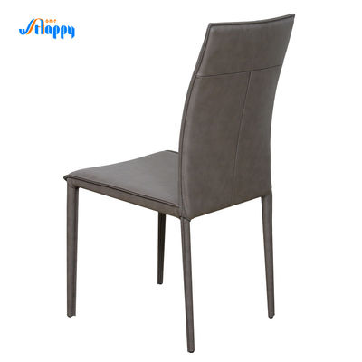 Contemporary Stylish Leather Dining Chairs Customized With Resilience
