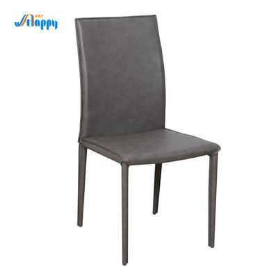 Contemporary Stylish Leather Dining Chairs Customized With Resilience