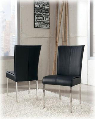 Easy Cleaning Modern Leather Side Chair With High Back 48*62*94CM