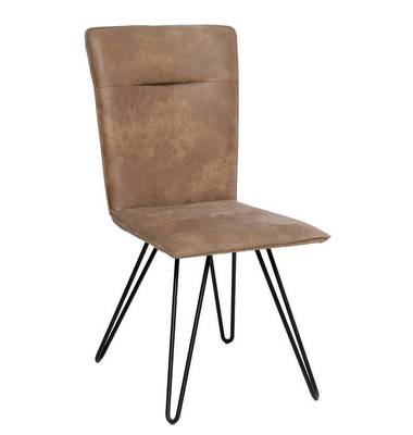 Durable Modern Leather Dining Chair Comfortable With Iron Frame
