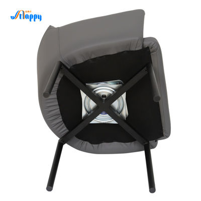 Black Modern Swivel Dining Chairs Customized Modern Swivel Armchair With Metal Legs