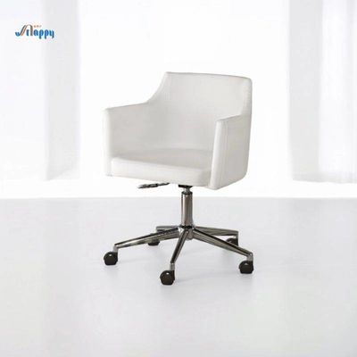 White Modern Swivel Chair Ergonomic 	61*61*81CM With Flared Arms