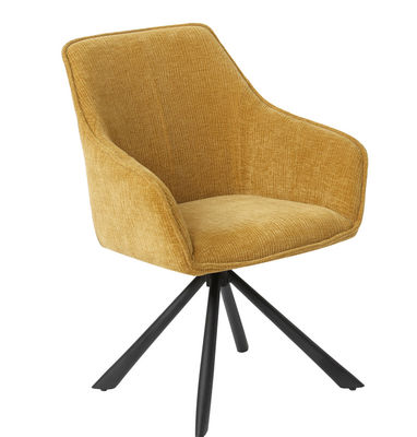 Leather Modern Swivel Chair For Living Room 600*620*840mm With Robust Metal Base