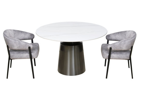 Fireproof Modern White Round Dining Table Modern Round Dining Room Table Customizable