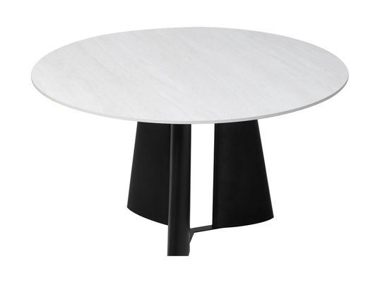 Fixed Type Round Minimalist Dining Table Easy Cleaning Circle Modern Dining Table
