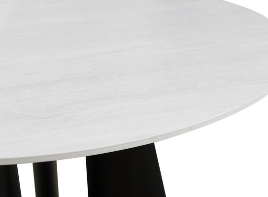 Fixed Type Round Minimalist Dining Table Easy Cleaning Circle Modern Dining Table