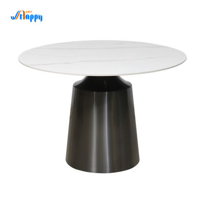Diameter 1200mm Modern Round Dining Table Fire Resistant For Kitchen