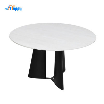 1200mm Dia Modern Round Kitchen Table Customized With Iron Base