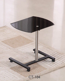 Easy Cleaning Glass Top End Tables 400*370*495mm Corrosion Resistant Glass Top Side Table