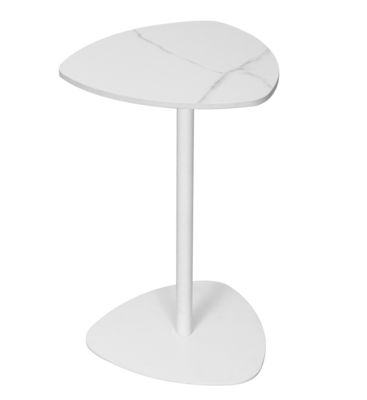 Multi Functional Porcelain Side Table 400mm Diameter White Ceramic End Table For Home Use