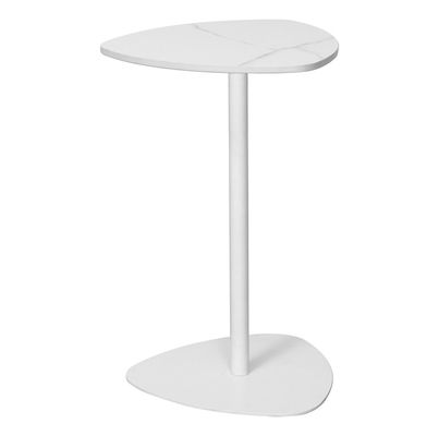 Multi Functional Porcelain Side Table 400mm Diameter White Ceramic End Table For Home Use