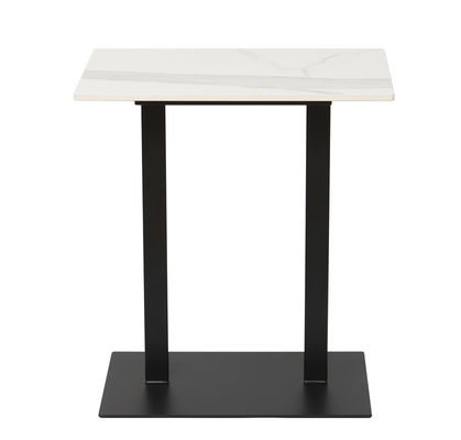 Smooth Surface Ceramic Bedside Table Scratches Resistant With Iron Base