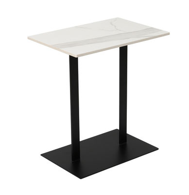 Smooth Surface Ceramic Bedside Table Scratches Resistant With Iron Base