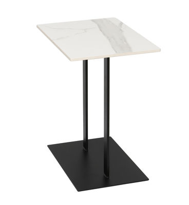 Smooth Surface Ceramic Bedside Table Scratches Resistant With Iron Base