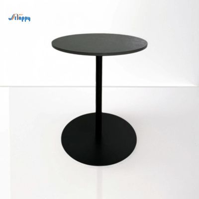 Round Ceramic Side Table No Shaking Metal Base 380*450mm Size For Dining Room
