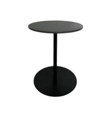 Round Ceramic Side Table No Shaking Metal Base 380*450mm Size For Dining Room
