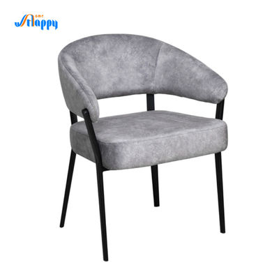 Easy Cleaning Fabric Dining Chairs High Stability 590*550*730mm With Metal Legs