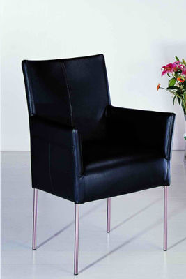 Bedroom Black Upholstered Armchair Wear Resistant Modern Upholstered Armchair With  Legs