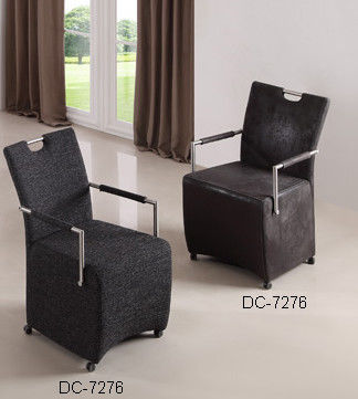 Comfortable Upholstered Dining Armchair Ergonomic With Stainless Steel Frame